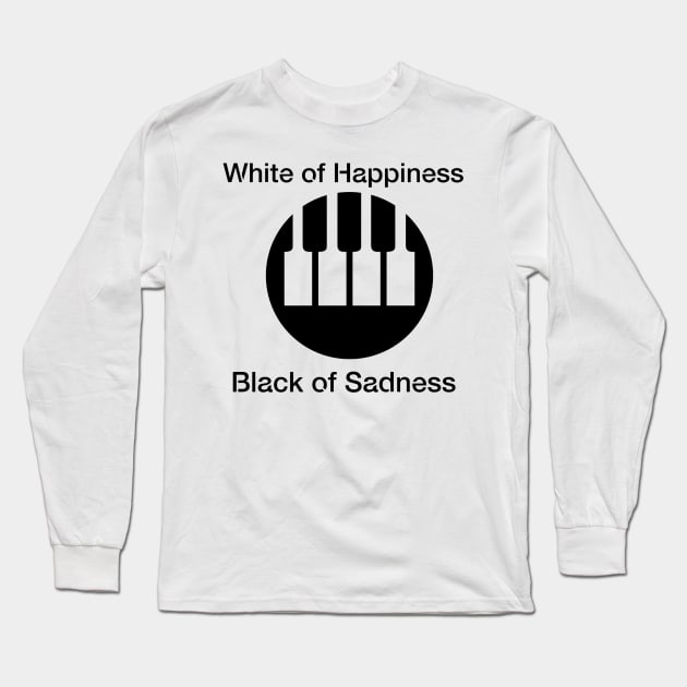 happy and sad piano Long Sleeve T-Shirt by m0nster